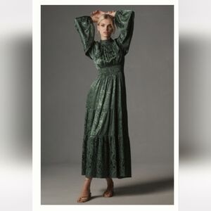 Anthropologie Somerset Maxi Dress Mock Neck Edition